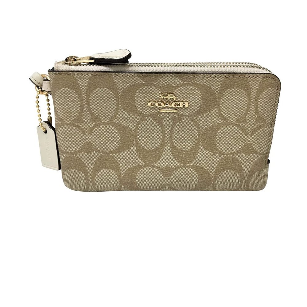 Coach Double Corner Zip Wristlet Wallet